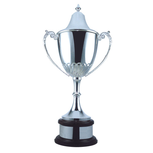 SWATKINS Fluted Staffi S/Plated Trophy 55cm