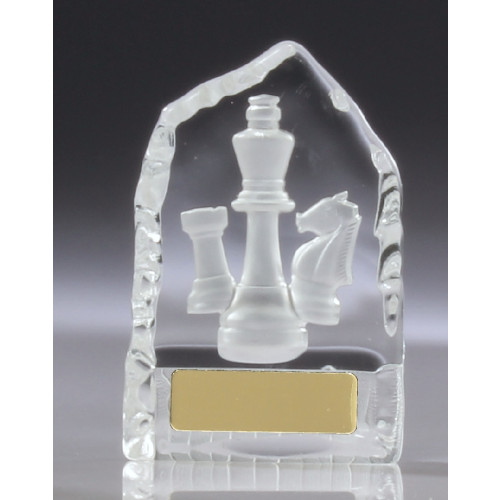 110mm Crystal with Chess Pieces
