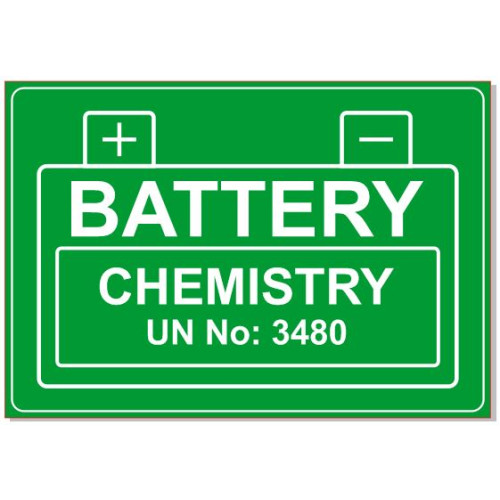 180x125mm BATTERY CHEMISTRY UN 3480