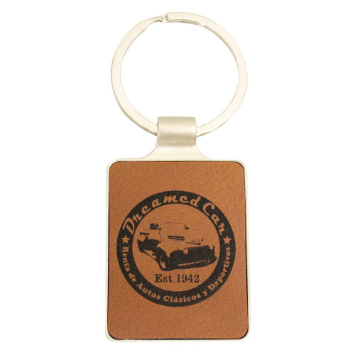 50MM Square Leatherette Keychain from $11.64