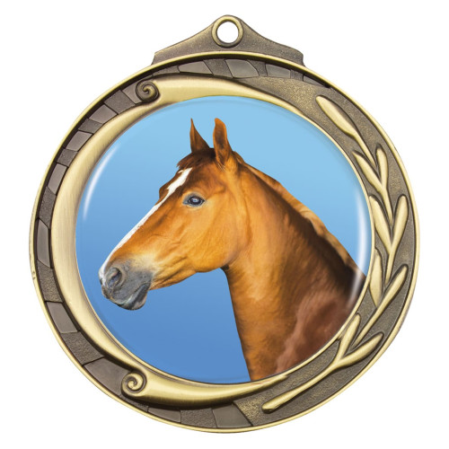 70MM Wreath Horse Medal Large from $9.43