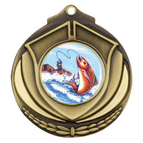 52MM Fishing Shield Medal from $6.35