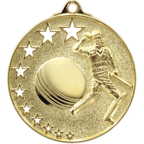 52mm 3D Star Cricket Medal From $5.30
