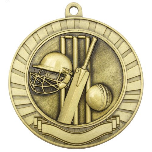 70MM Eco Scroll Medal - Cricket from $7.66