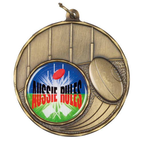50mm Aussie Rules Antique Medal with insert
