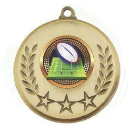 50MM Rugby Reef Insert Medal from $6.11