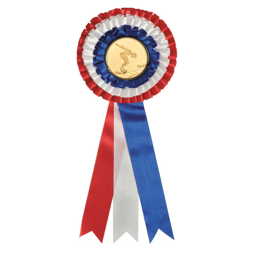  130 x 305mm Rosettes - Red,White,Blue from $8.03