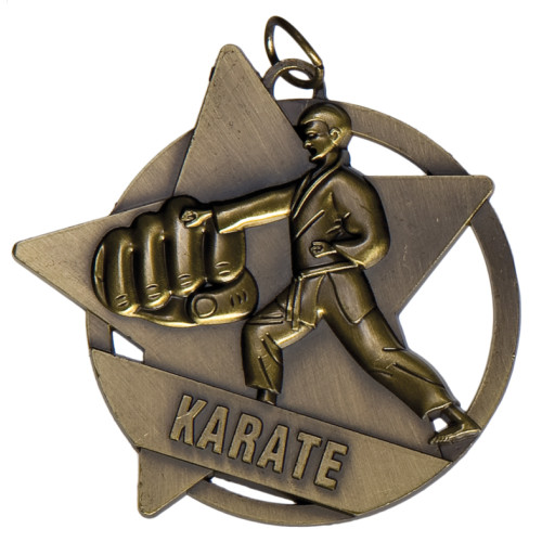 60mm Karate Star Medal