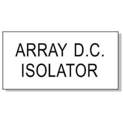 40x20mm ARRAY D.C. ISOLATOR