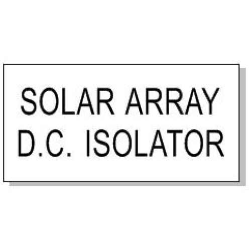 40x20mm SOLAR ARRAY D.C. ISOLATOR