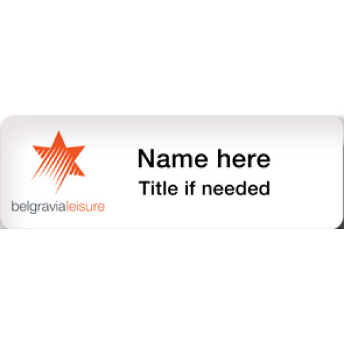001 - BL badge 75x25mm with MAGNET fitting and no doming