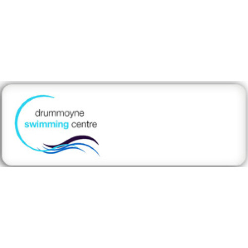 029 - Drummoyne Swimming Centre badge LOGO only, 75x25mm with pin fitting