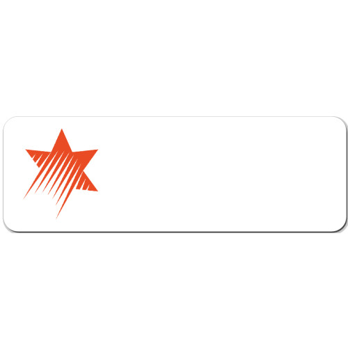 021 - BL Star only badge 75x25mm LOGO only with PIN fitting, no doming