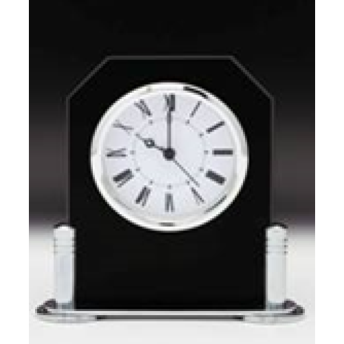 160mm Black Glass Clock from $68.00