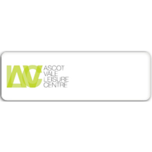 Ascot Vale Leisure Centre LOGO ONLY badge with pin fitting