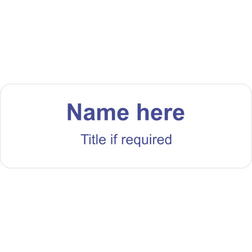 007 - BL (NO LOGO) badge 75x25mm with PIN fitting, no doming
