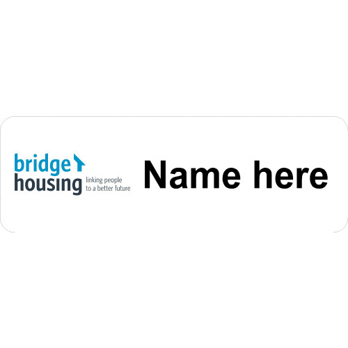 BH Badge 75x25mm with no doming and magnet fitting