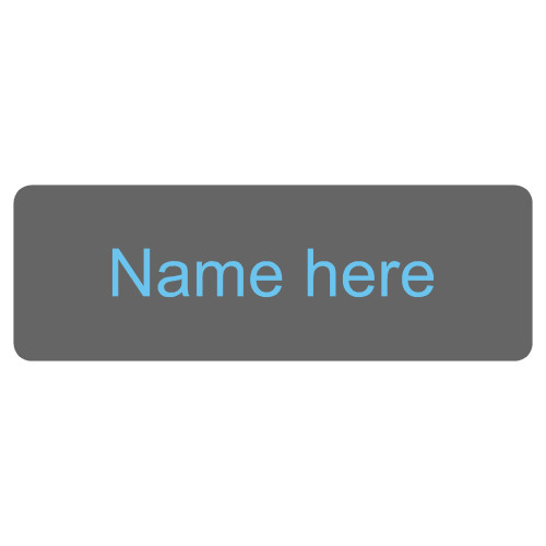 Brimbank Vet Clinic CHARCOAL badge -  60x20mm - No acrylic doming