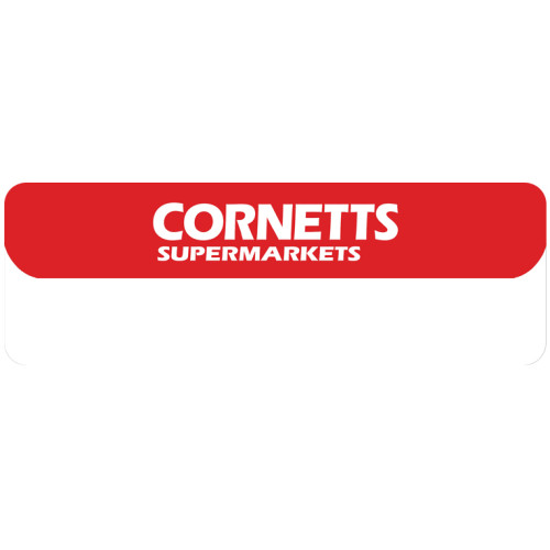 CS Logo only badge, white background, 75x25mm, no doming and pin fitting
