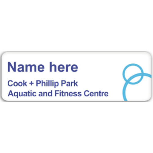 Cook + Phillip Park  Aquatic and Fitness Centre badge with pin fitting