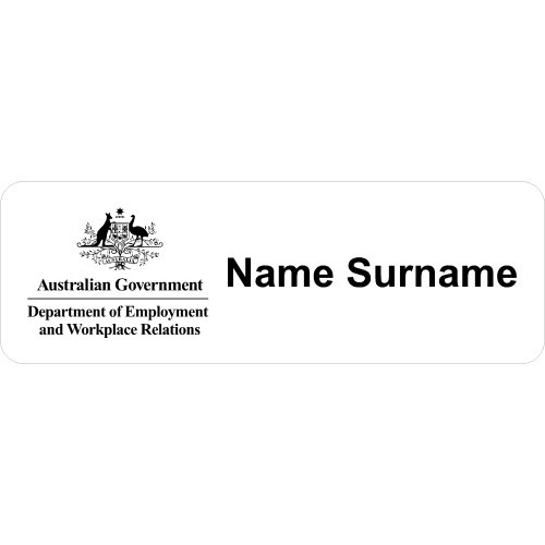 Australian Government badge ordering portal (pre-approved design with acrylic doming)