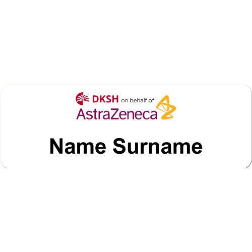 DKSH_AZ badge 75x25mm with no doming and magnet fitting with TRACKED POSTAGE