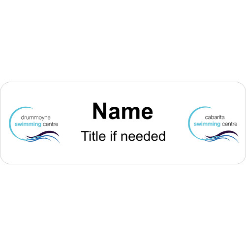 028 - Drummoyne Swimming Centre and Cabarita Swimming Centre badge with magnet fitting