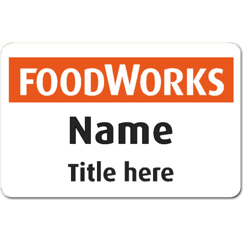 FW Name and title badge with MAGNET fitting