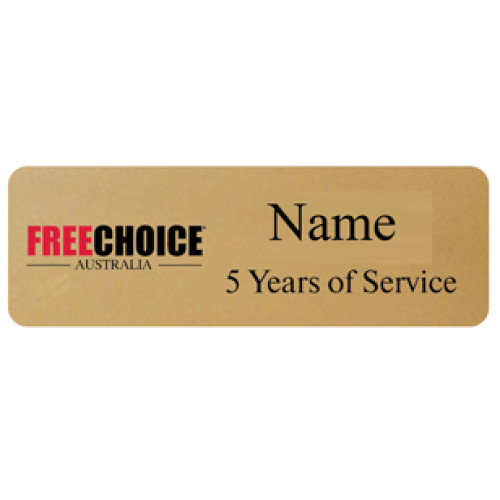 FCA Badge 75x25mm - BRONZE SERVICE BADGE, doming and magnet with velvet bag