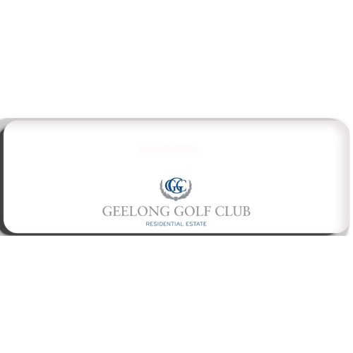 036 - Geelong Golf Club badge LOGO only, 75x25mm with pin fitting