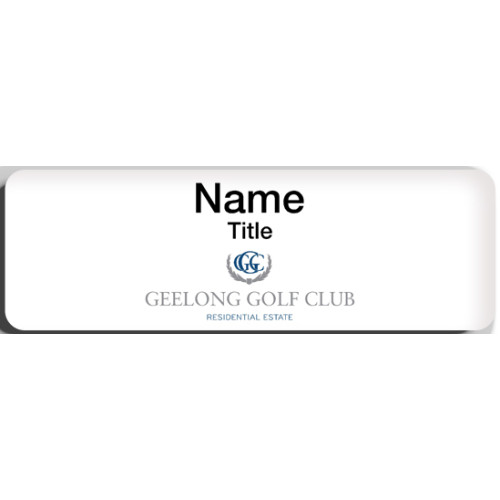 036 - Geelong Golf Club badge, 75x25mm with magnet fitting