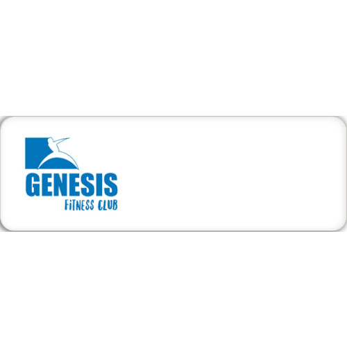 037 - Genesis Fitness Club LOGO ONLY badge, 75x25mm with pin fitting