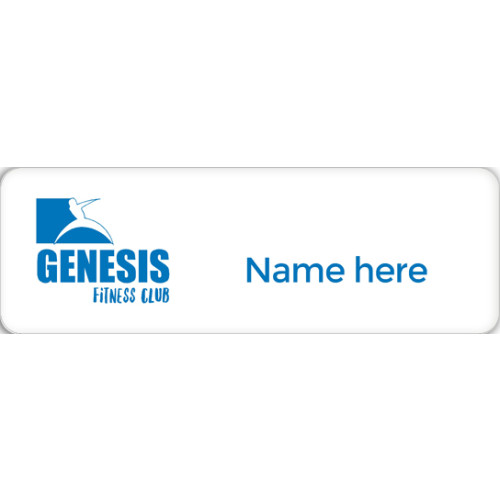 037 - Genesis Fitness Club badge, 75x25mm with pin fitting