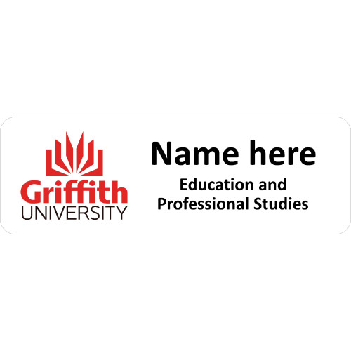 GU - School of Education and Professional Studies - 75x25mm, doming and pin fitting