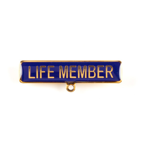 Life Member Name Bar Blue w/Loop