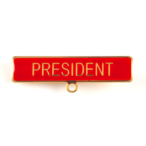 President Name Bar Red w/Loop