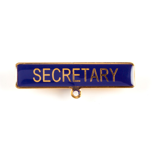 Secretary Name Bar Blue w/Loop