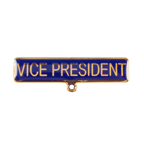 Vice President Name Bar Blue w/Loop