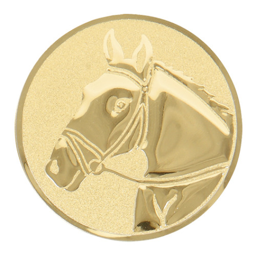 Equestrian gold metal