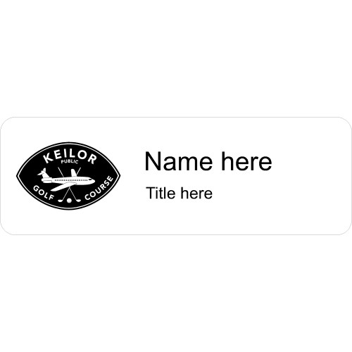039 - Keilor Public Golf Course badge 75x25mm with magnet fitting