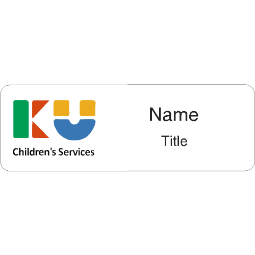 KU Badge 75x25mm with PIN fitting