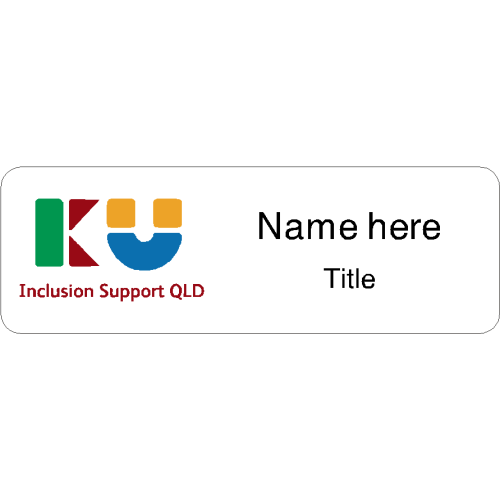 KU Inclusion Badge 75x25mm with magnet fitting