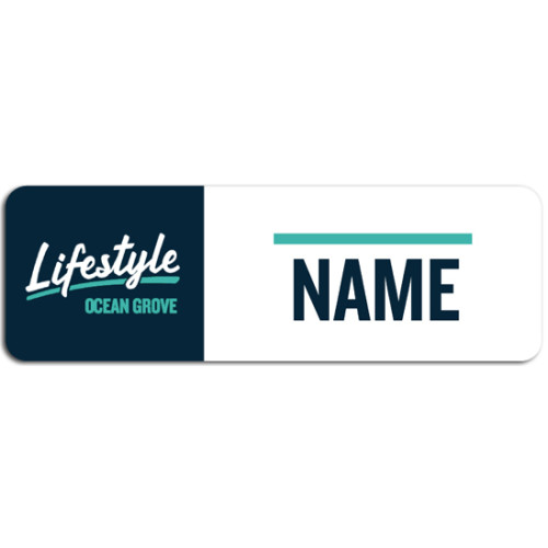 LC019 OCEAN GROVE badge 75x25mm with doming and PIN