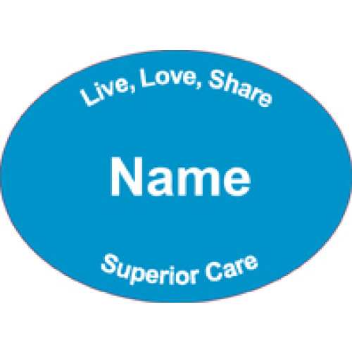 SC-3 SKY BLUE engraved badge 70x50mm, clip and pin fitting