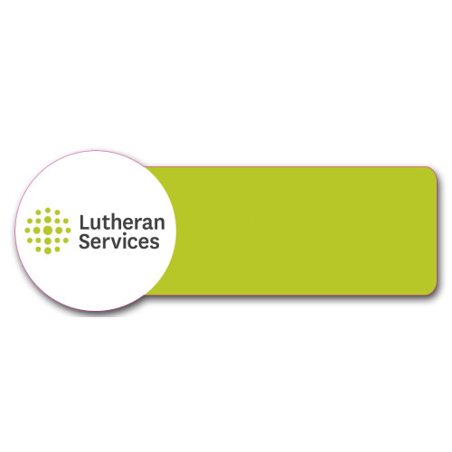 Lutheran Services 2C Youth and Family with acrylic doming and magnet fitting