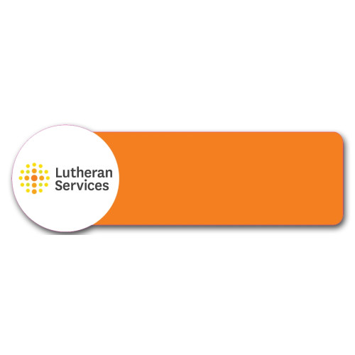 Lutheran Services Multi Service / Retirement Living with no tag line- with acrylic doming and pin fitting