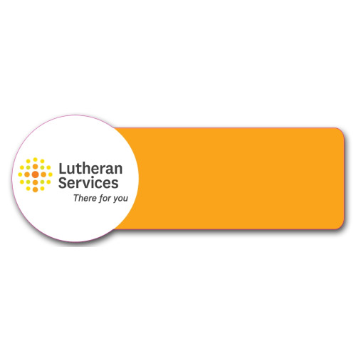 Lutheran Services 1B Aged Care with acrylic doming and pin fitting
