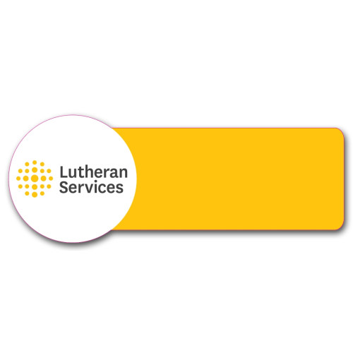 Lutheran Services 2D Disability with acrylic doming and magnet fitting