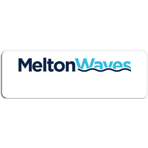 025 - Melton Waves badge,75X25mm, LOGO only with pin fitting