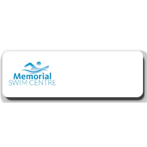 041 - Memorial Swim Centre badge 75x25mm LOGO only with pin fitting